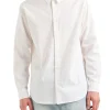 Camicia manica lunga logo all over bianco