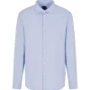 Camicia manica lunga micro dots celeste