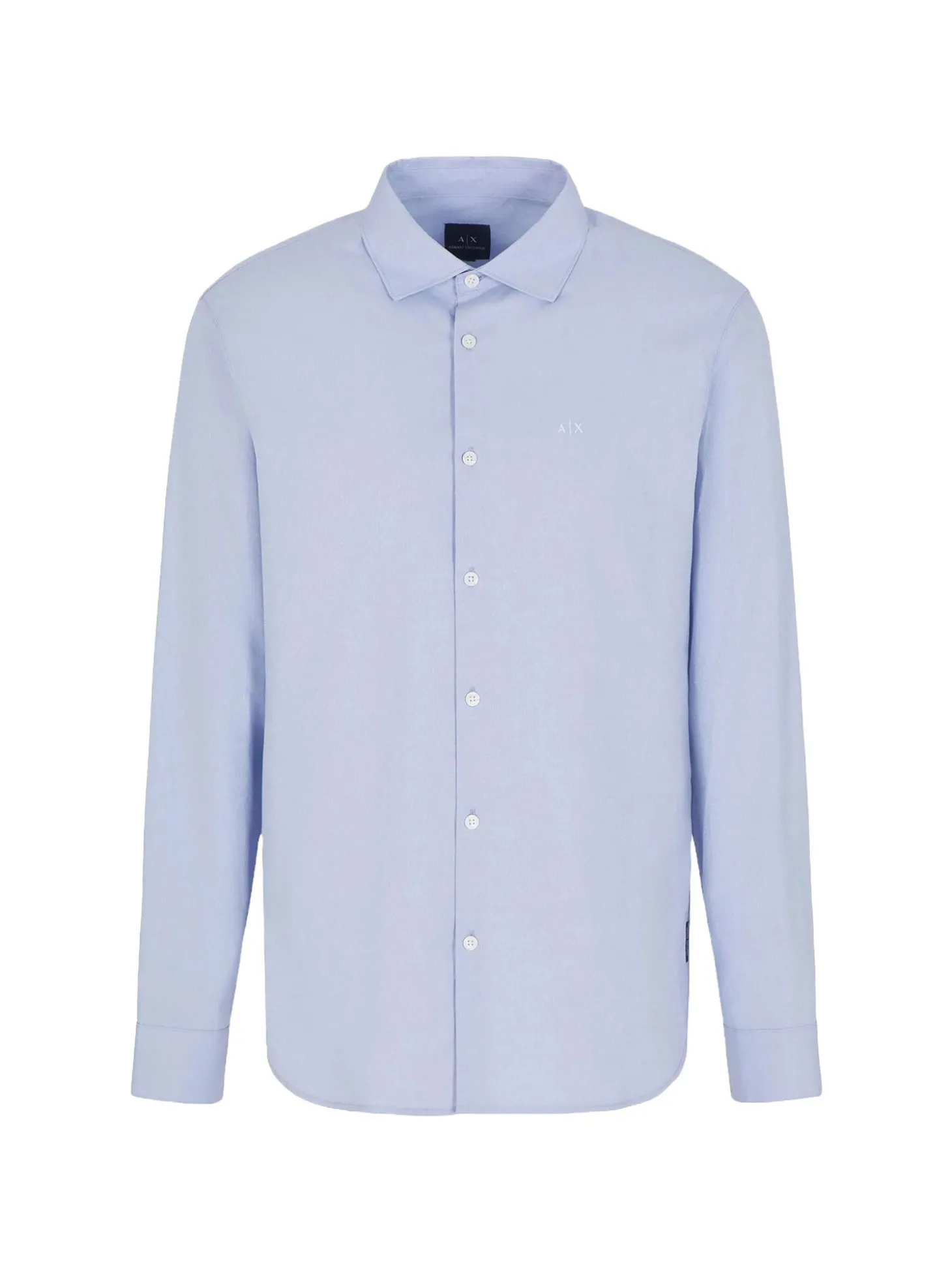 Camicia manica lunga micro dots celeste
