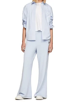 Camicia maniche lunghe oversize celeste