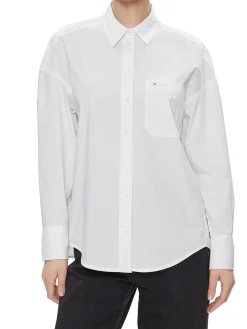 Camicia maniche lunghe oversize bianca