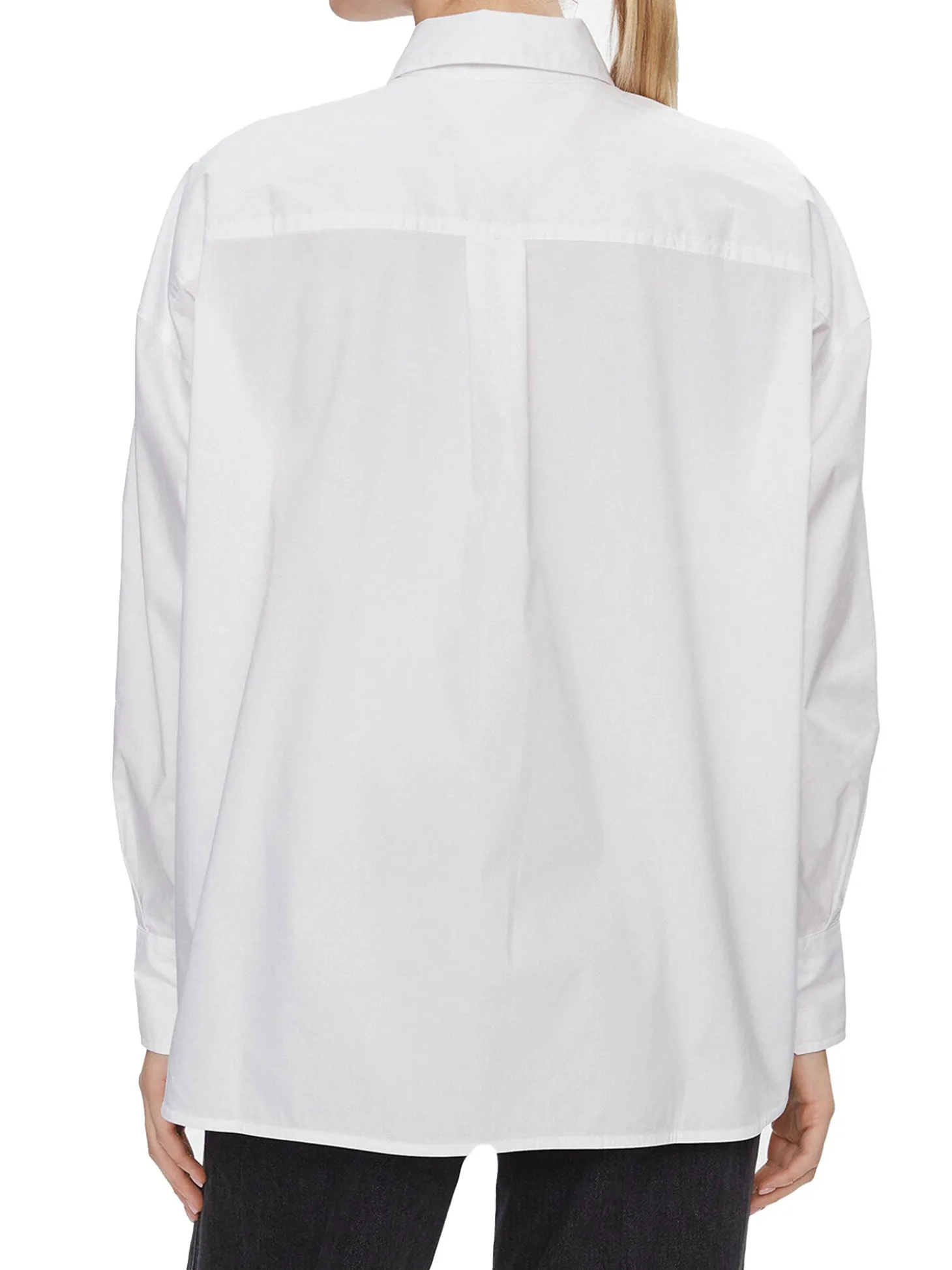 Camicia maniche lunghe oversize bianca