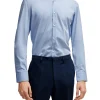 Camicia slim fit con collo Italiano