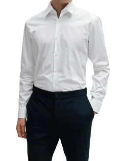 Camicia slim fit con collo Italiano