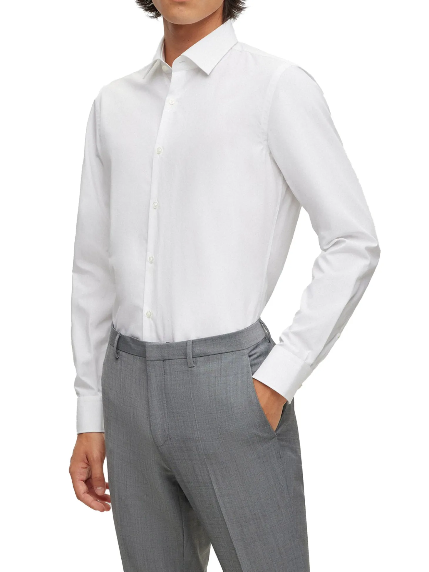 Camicia Slim Fit con collo Italiano
