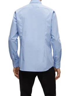 Camicia slim fit con collo Italiano