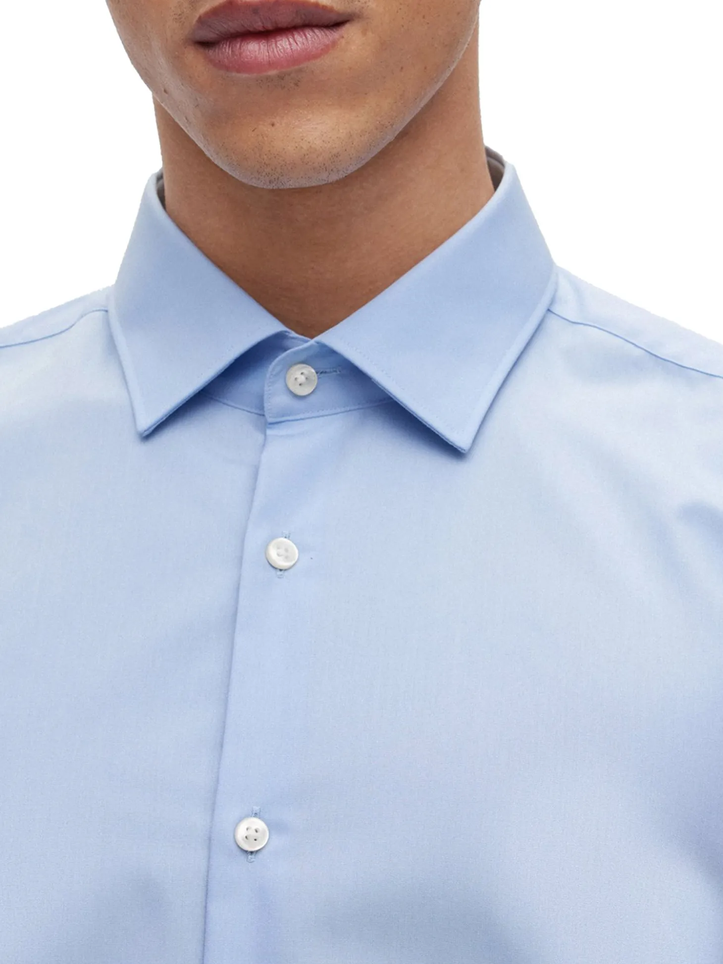 Camicia slim fit con collo Italiano