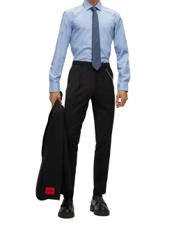 Camicia slim fit con collo Italiano