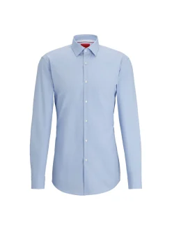 Camicia slim fit con collo Italiano