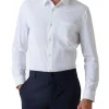 Camicia Sunset tech con tasca sul petto bianco