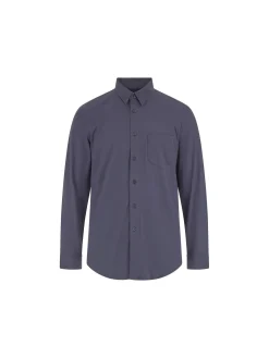 Camicia Sunset tech con tasca sul petto blu