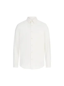 Camicia Sunset tech con tasca sul petto bianco