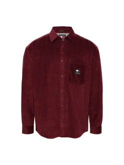 Camicia TJM in velluto a coste bordeaux