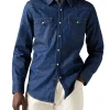 Camicia Western Barstow denim scuro