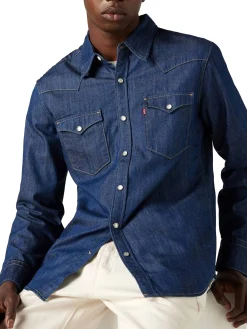 Camicia Western Barstow denim scuro