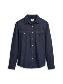 Camicia Western Barstow denim scuro