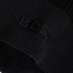 Cappello a coste logo ricamo nero