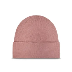 Cappello con logo centrale a contrasto cipria