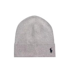 Cappello con logo laterale a contrasto girgio