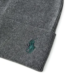 Cappello con logo laterale a contrasto girgio scuro