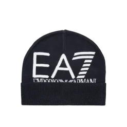 Cappello in maglia Beanie con logo blu/bianco