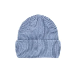 Cappello in maglia con applicazioni gioiello celeste