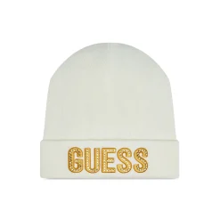 Cappello neonata con logo frontale panna