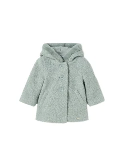 Cappotto cappuccio Teddy salvia