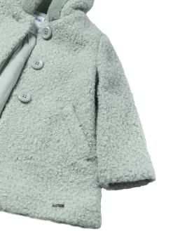 Cappotto cappuccio Teddy salvia