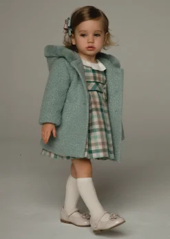 Cappotto cappuccio Teddy salvia