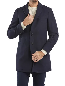 Cappotto con bottoni panno nero