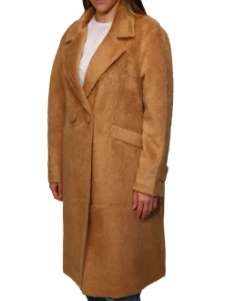 Cappotto doppio petto beaver cammello
