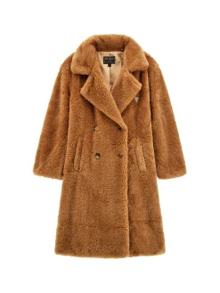 Cappotto sherpa color cammello