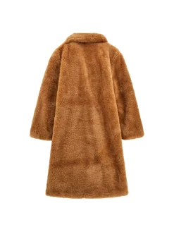 Cappotto sherpa color cammello