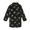 Cappotto Teddy con monogram allover nero