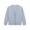 Cardigan con bottoni celeste