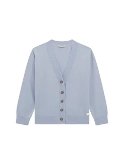 Cardigan con bottoni celeste