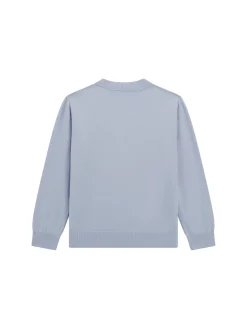 Cardigan con bottoni celeste