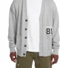 Cardigan con bottoni e tasche grigio