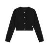 Cardigan con bottoni gioiello cerimonia nero