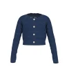 Cardigan con bottoni gioiello cerimonia blu