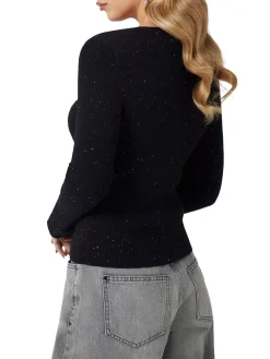 Cardigan con bottoni gioiello Eden nero