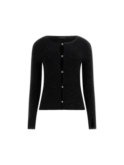 Cardigan con bottoni gioiello Eden nero