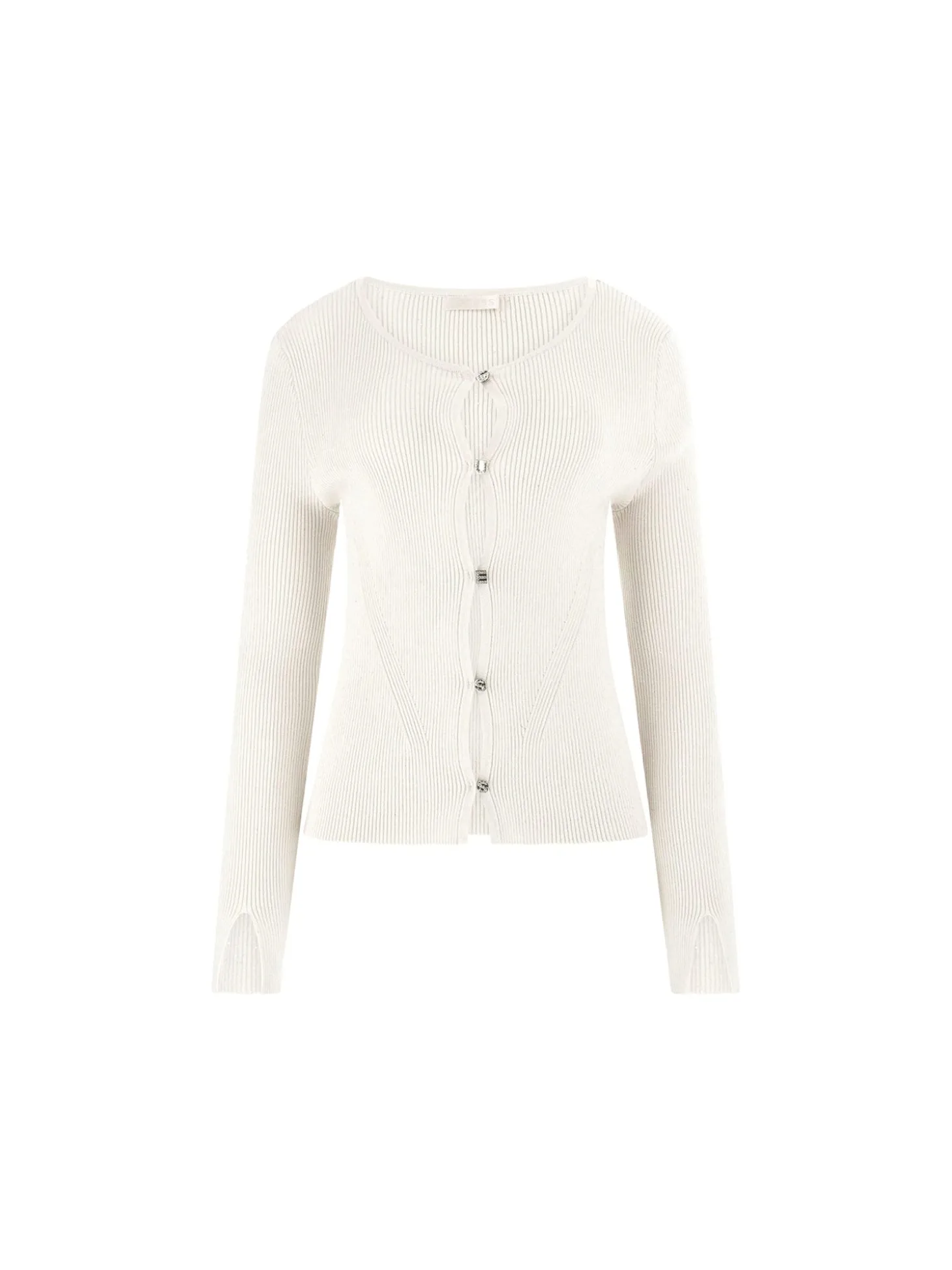 Cardigan con bottoni gioiello Eden beige