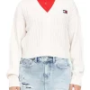 Cardigan con chiusura a bottoni panna