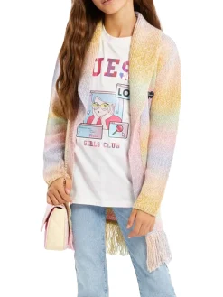 Cardigan con cintura multicolor