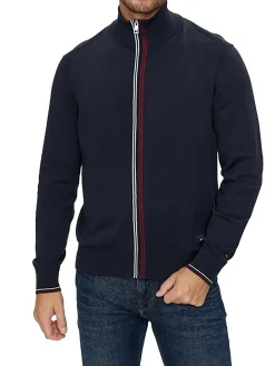 Cardigan con zip con collo richiudibile