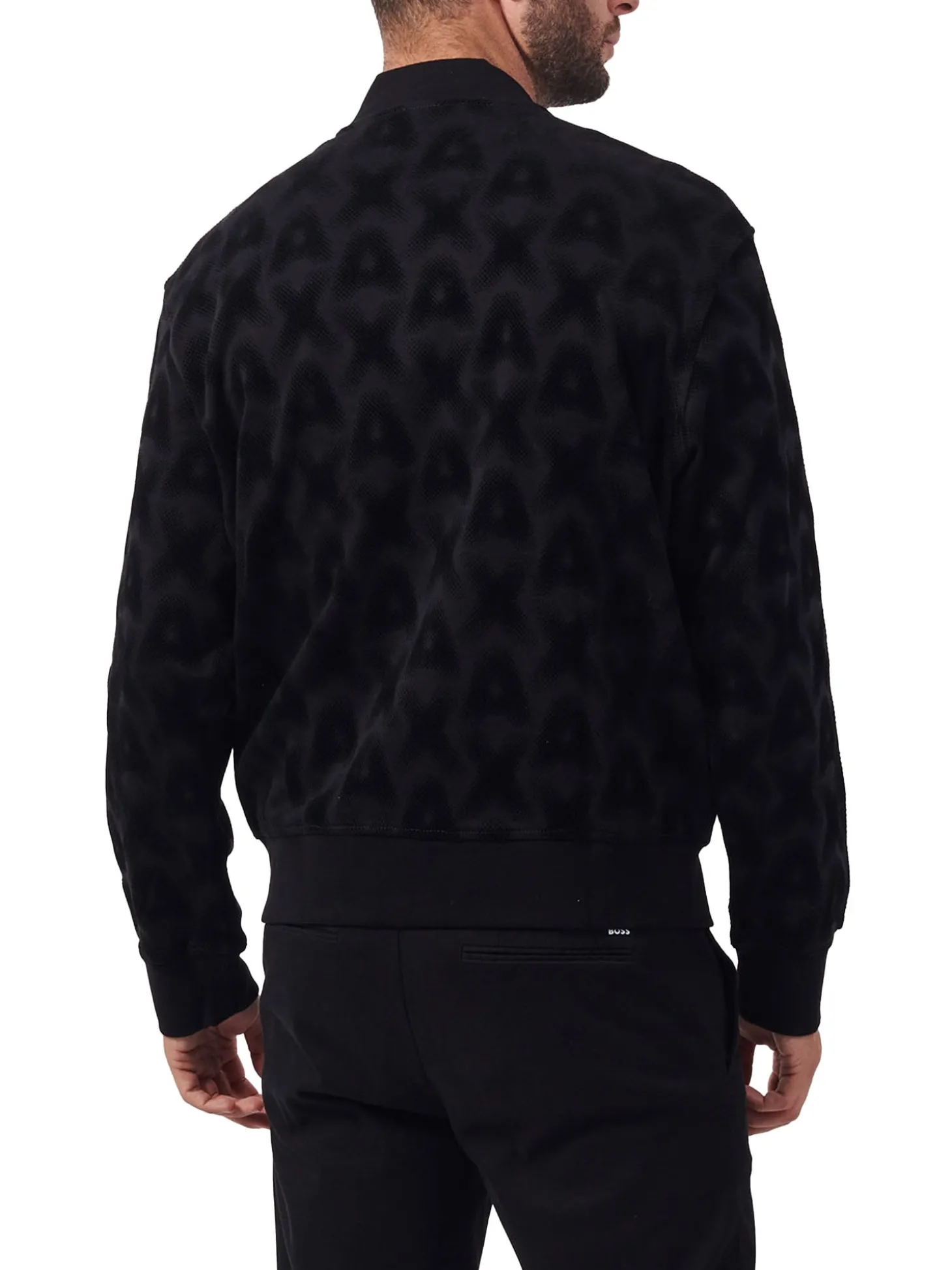 Cardigan con zip lavorato nero