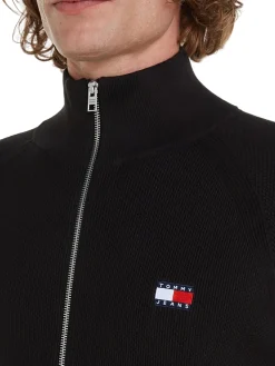 Cardigan con zip nero