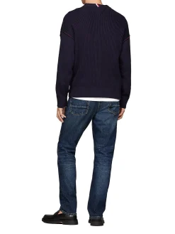 Cardigan in maglia con scollo a v blu